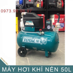 Máy khí nén có dầu bình 50L công suất 1.8Kw 2.5HP Chính hãng TOTAL TC125506T