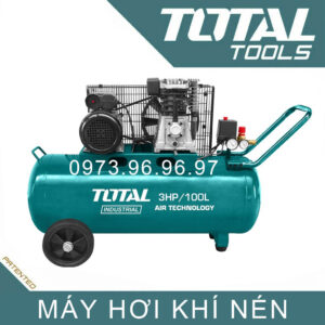 Máy hơi khí nén bình 100L chạy dây curoa motor chính hãng TOTAL TC1301006 - giao hàng tại nhà 0865 668 737