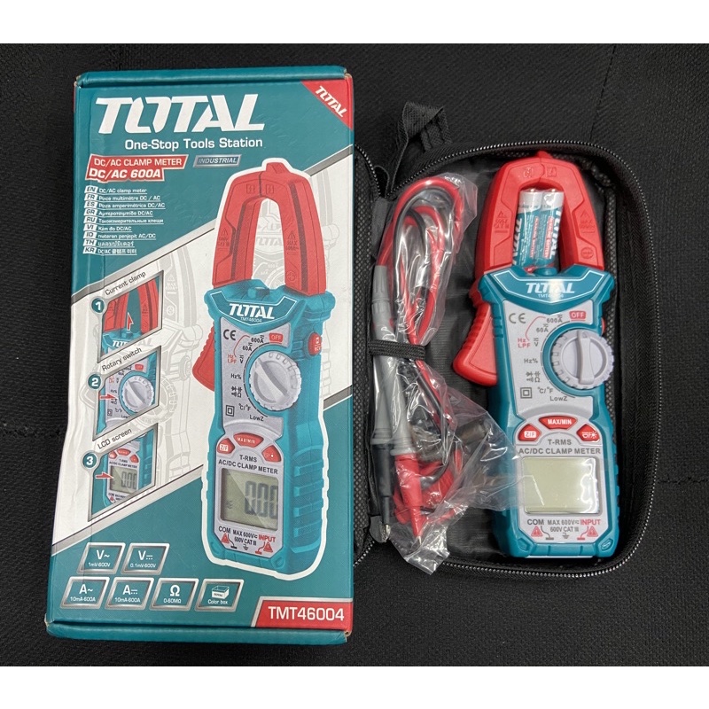 Đồng hồ đo điện vạn năng TOTAL TMT46003 TMT46002 màn hình LCD 6000 số đếm đúng kẹp dòng