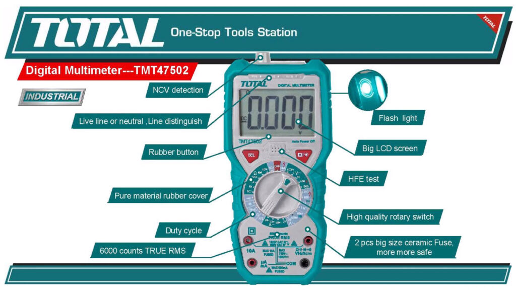 Đồng hồ đo điện vạn năng TOTAL TMT47502 màn hình LCD