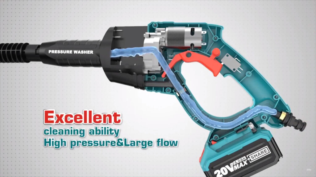 Máy rửa xe dùng PIN 20V 2.0A/4.0A TPWLI20084 TOTAL TOOLS WORLD